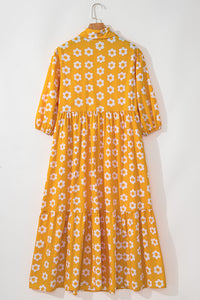 Boho Flower Print Loose Fit