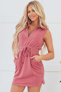 Boho French Terry Dress Back