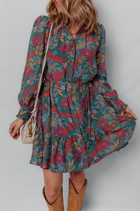 Boho Frilled Mini Dress