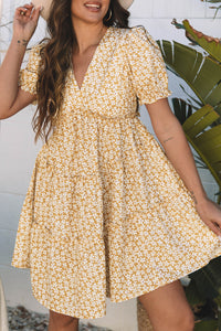 Boho Frilly Tiered Mini Dress