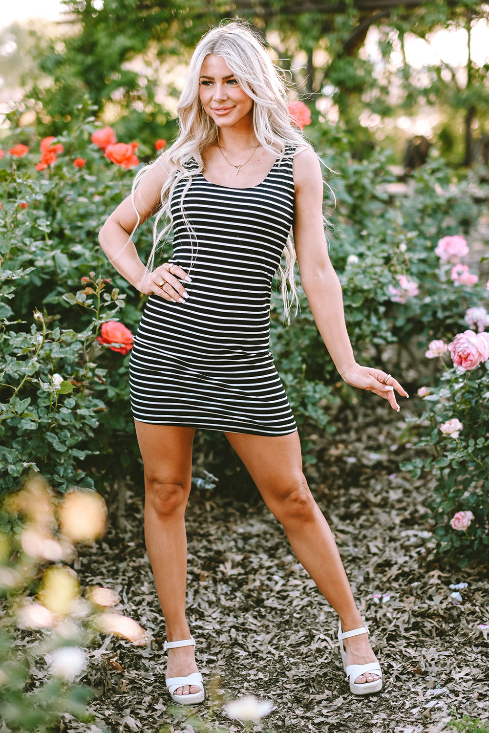 Boho Knit Bodycon Mini Dress