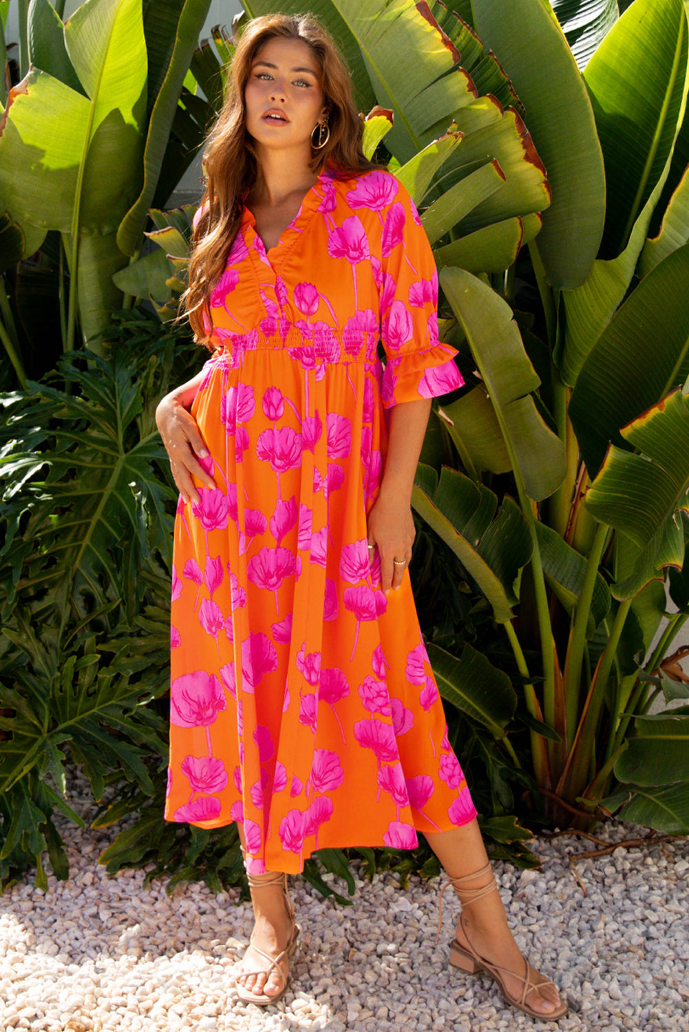 Boho Long Dress With Sleeves