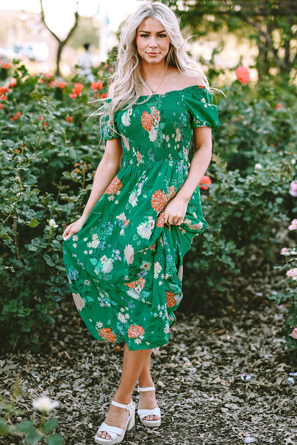 Boho maxi dress back view