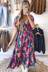 Boho Maxi Dress Cotton Fabric