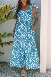 Boho maxi dress cotton fabric