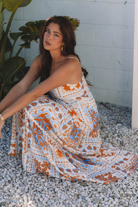 Boho maxi dress fabric texture
