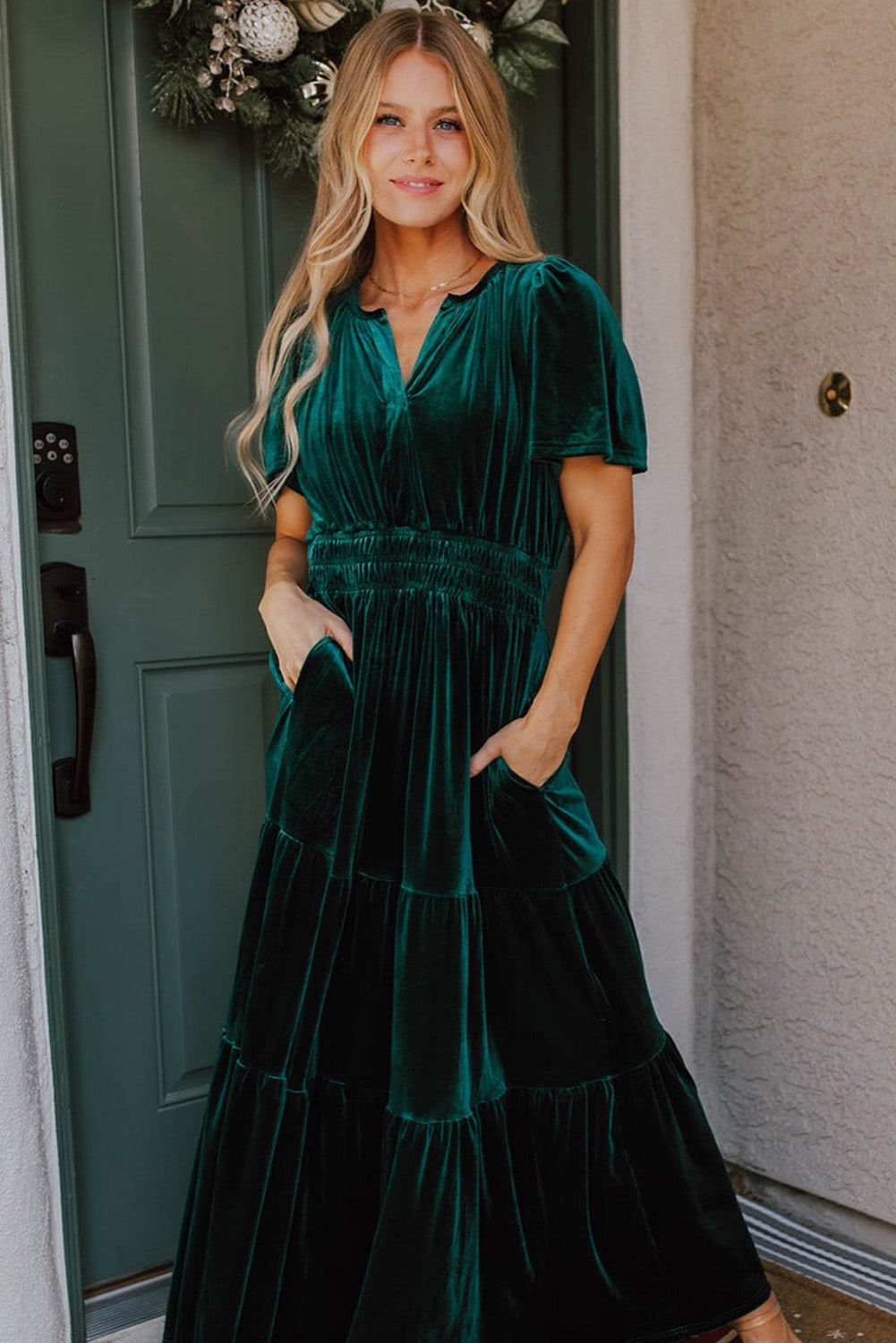 Boho maxi dress fabric texture