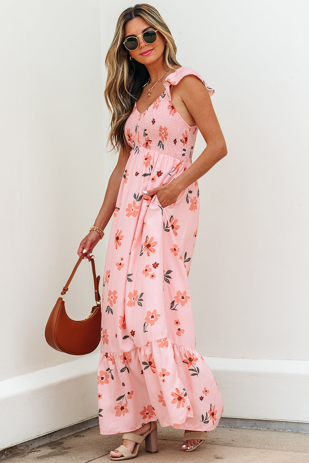 Boho Maxi Dress Lace Detail