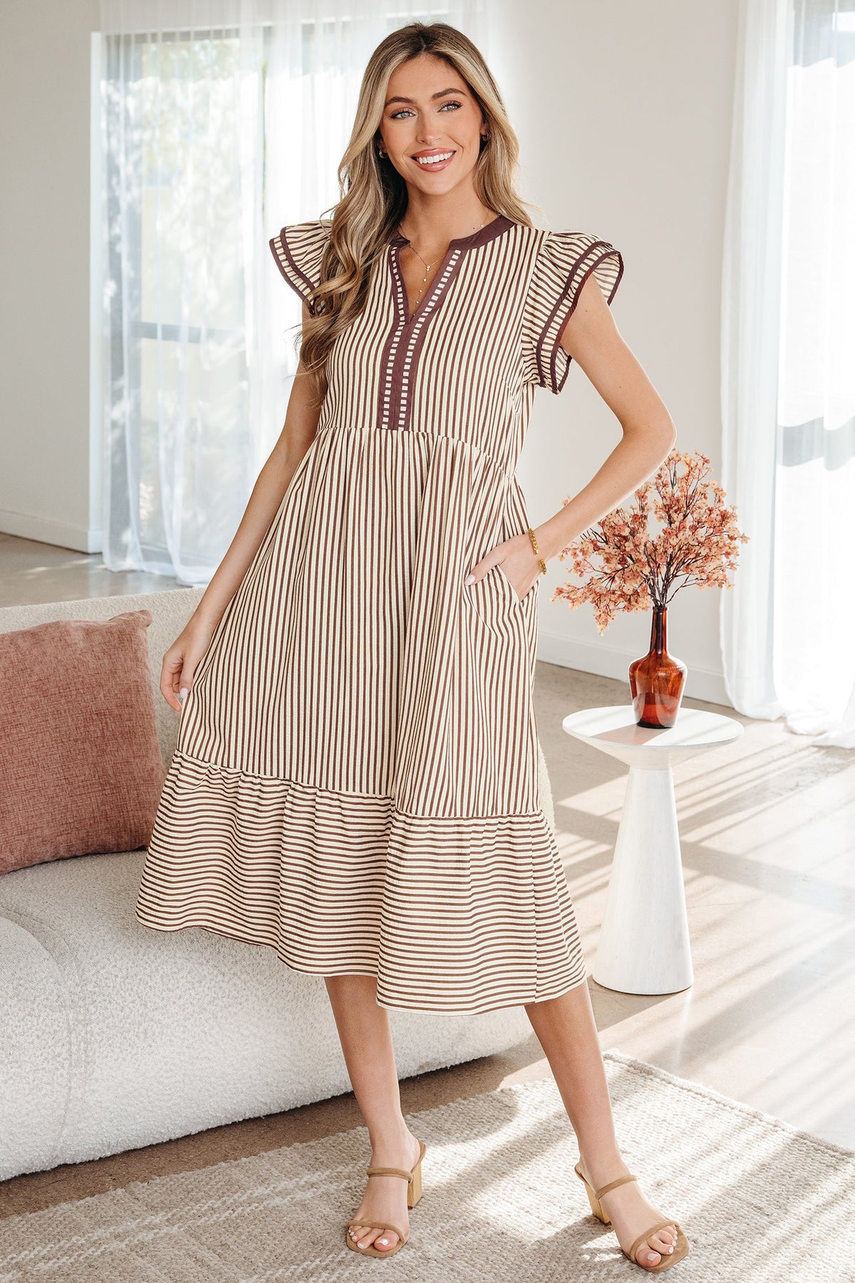 Boho Midi Dresses With Sleeves