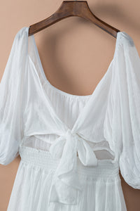 Boho mini dress earthy palette