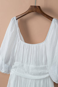 Boho mini dress layered ruffles