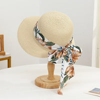 Boho Packable Straw Bucket Hat