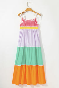Boho patchwork long dress styling
