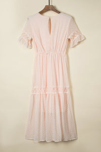 Boho Pink Ruffle Maxi Outfit