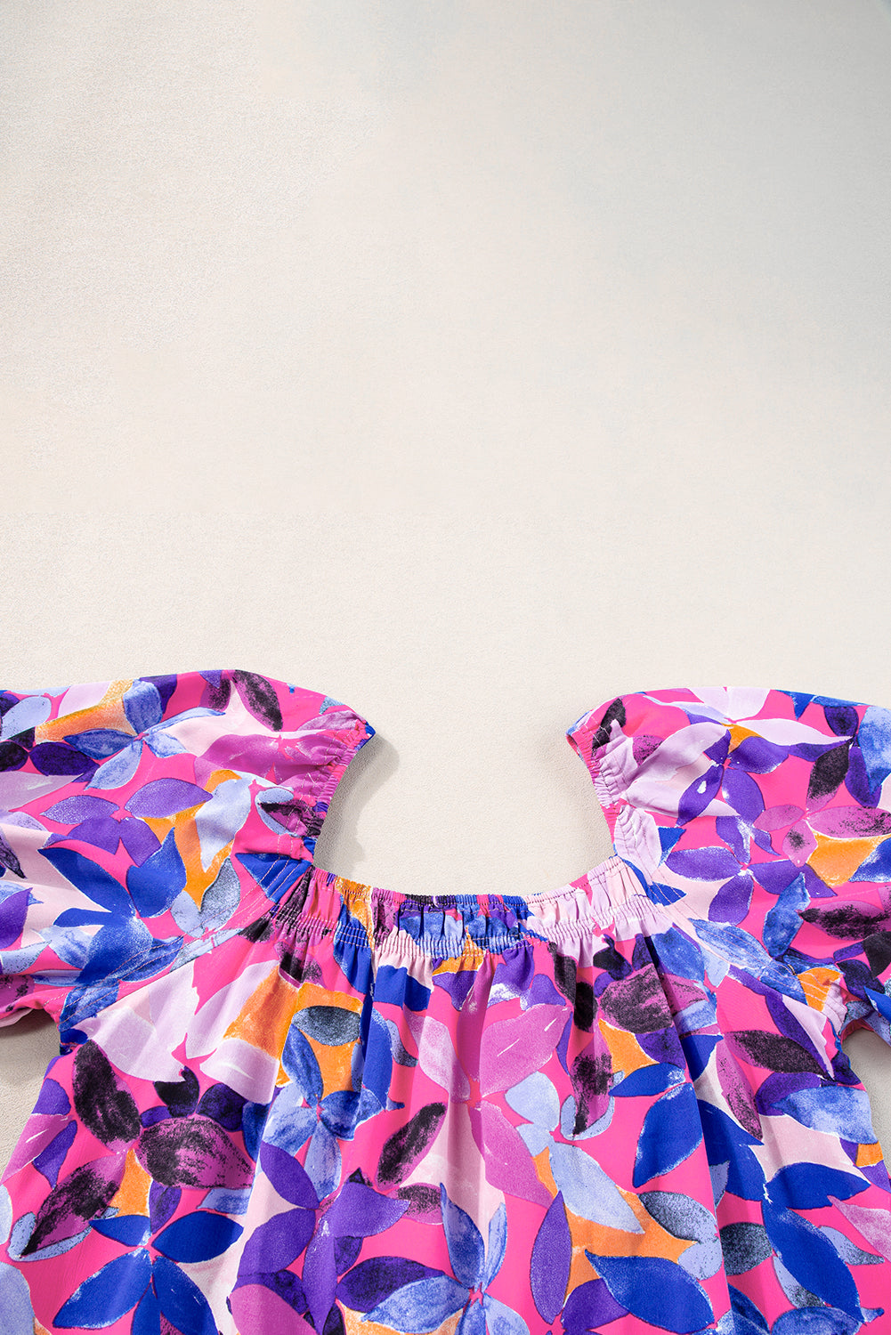 Boho Printed Dress Natural Fabric