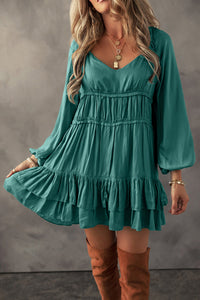 Boho Puff Sleeve Mini Dress