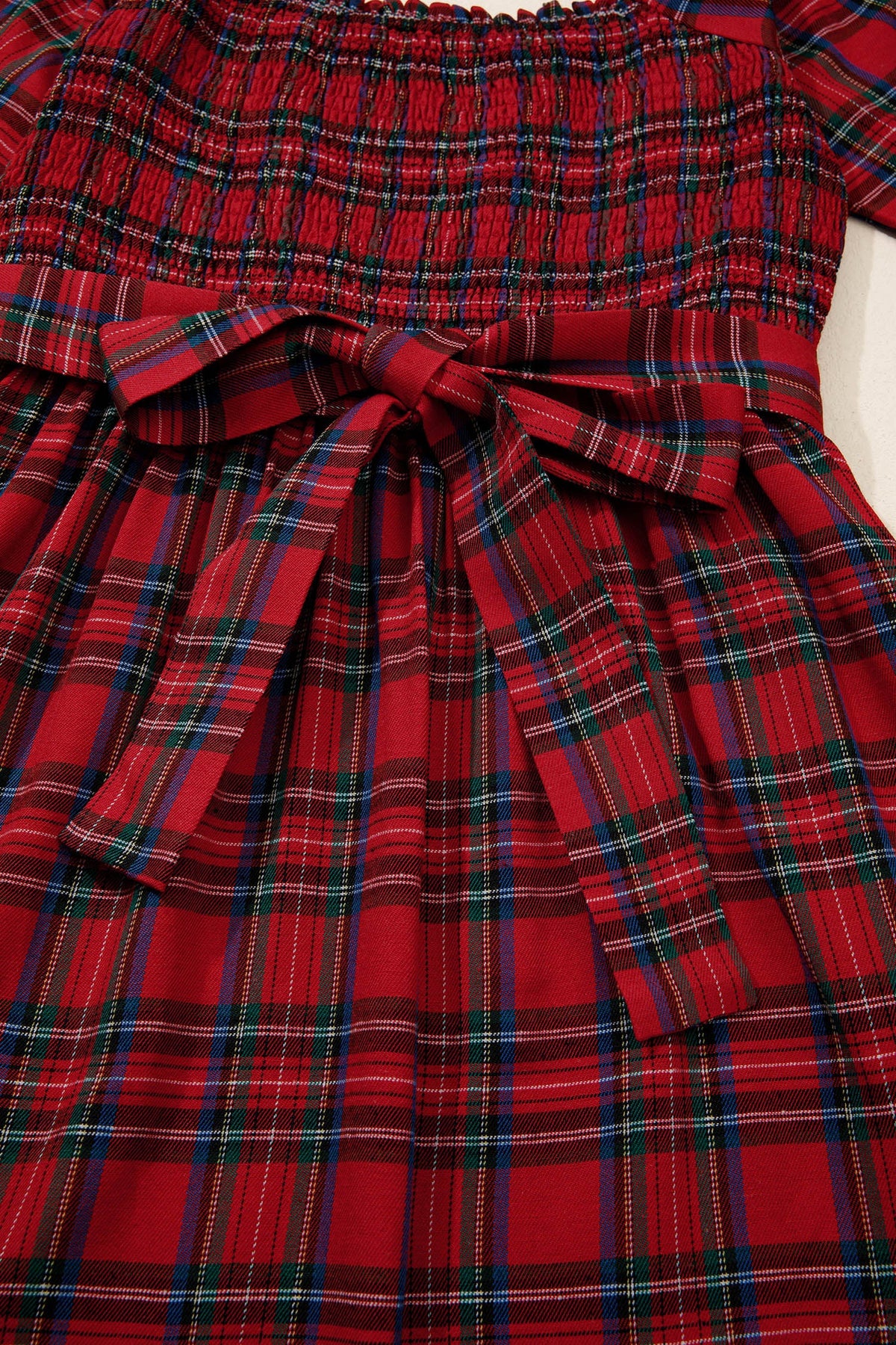 Boho Red Plaid Dress Styled