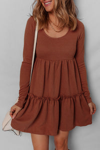 Boho Ribbed Mini Dress
