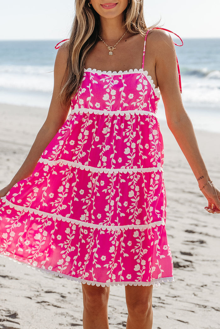 Boho Ric Rac Sleeveless Mini Dress