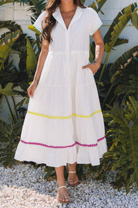 Boho Rickrack Maxi Dress