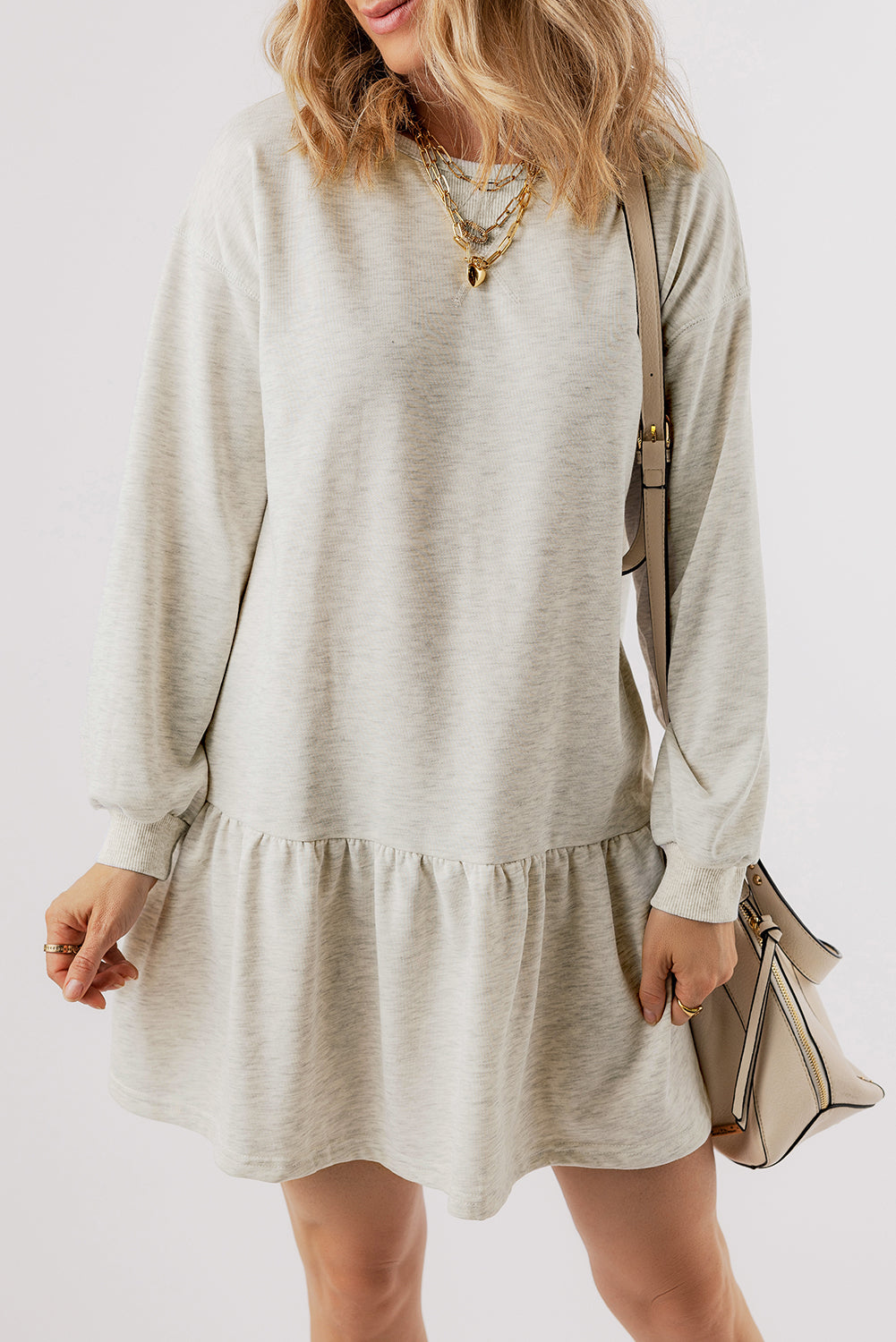 Boho Ruffle Hem Mini Dress