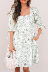 Boho Shirred Back Mini Dress