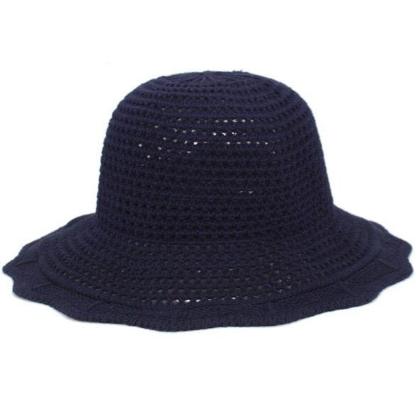 Boho short-brim straw bucket hat