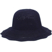 Boho short-brim straw bucket hat