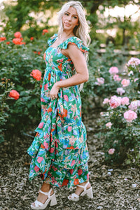Boho Sleeveless Dress Floral Print