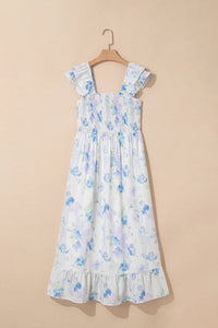 Boho Smocked Dress Back View