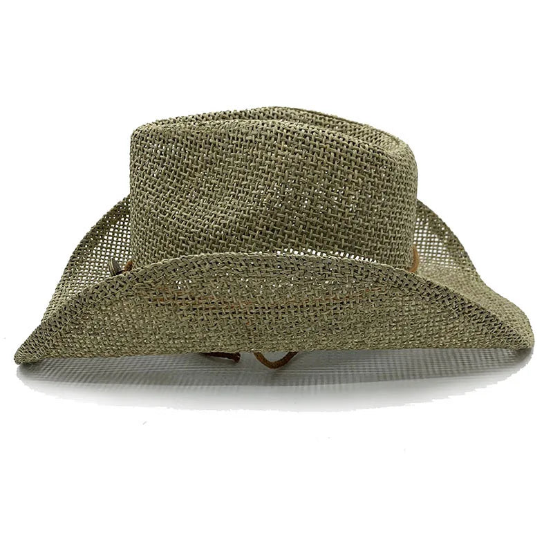 Boho straw hat sun brim