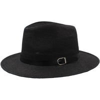 Boho Tan Straw Fedora Hat