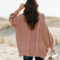 Boho textured knit cardigan outfit