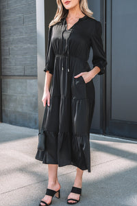 Boho tiered ruffle maxi dress