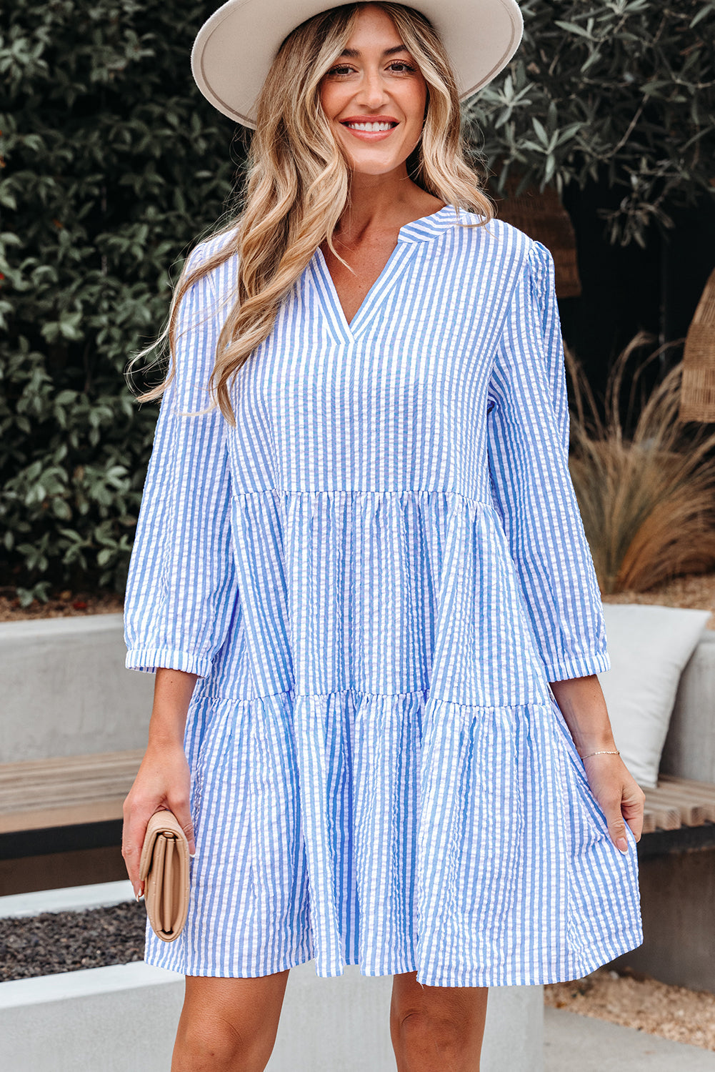 Boho Tiered Shift Mini Dress