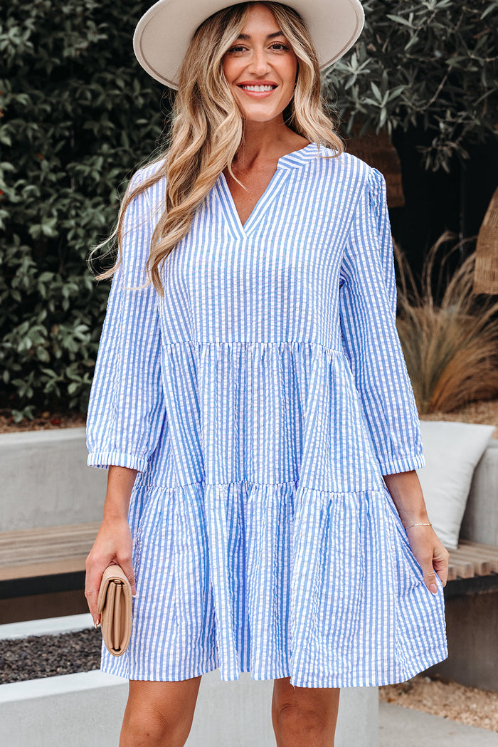 Boho Tiered Shift Mini Dress