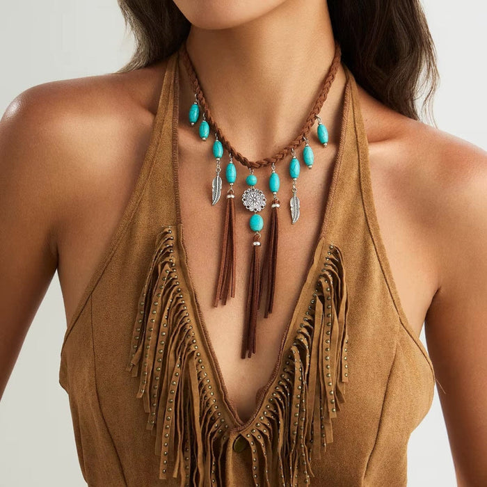Boho Turquoise Necklace