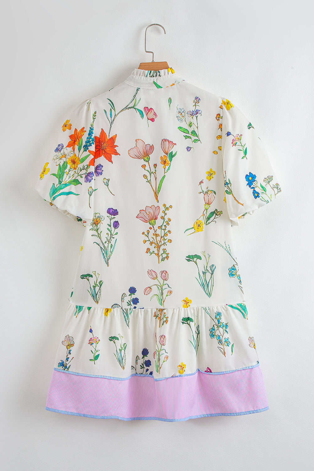 Boho V-Neck Printed Mini Dress