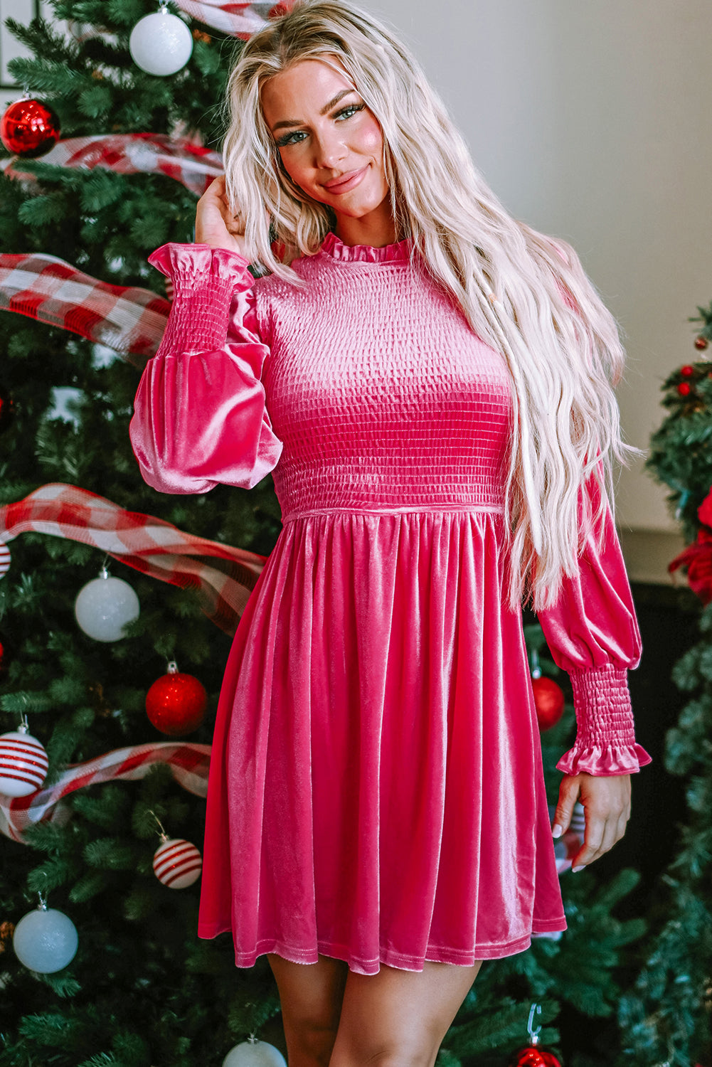 Boho Velvet Dress Relaxed Fit
