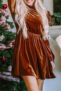 Boho Velvet Flared Dress Styled