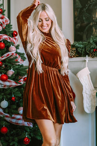 Boho Velvet Swing Dress
