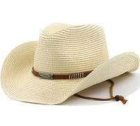 Boho western straw sun hat