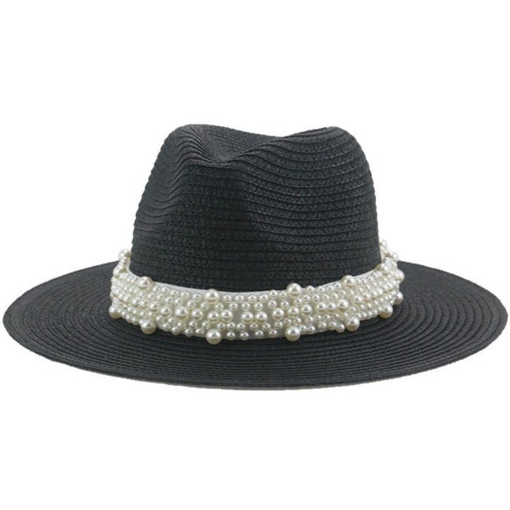 Boho woven fedora natural straw