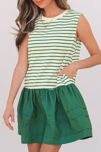 Boho Woven Sleeveless Mini Dress