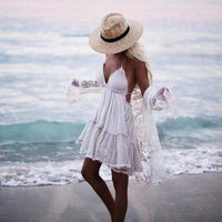 boho beach mini dress