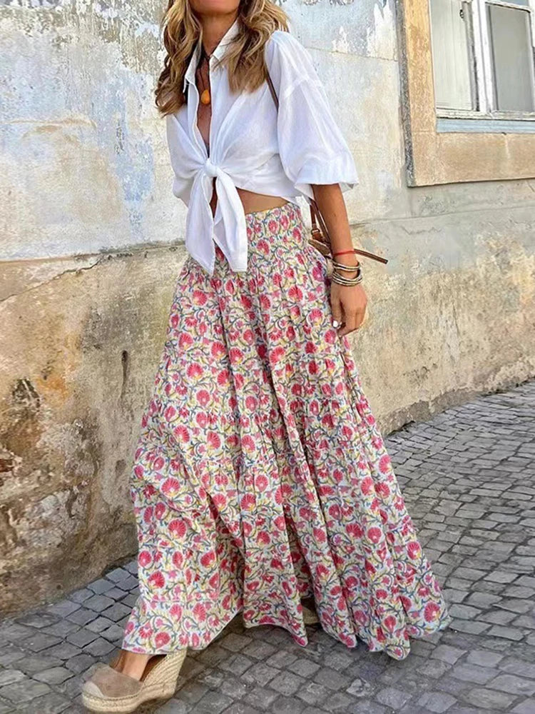 boho chic maxi skirt