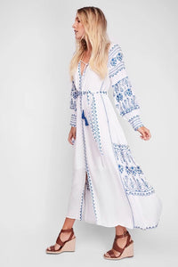 boho embroidered maxi dress