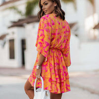boho floral mini dress