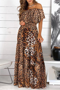 boho leopard dress