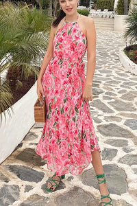 boho maxi dress pink